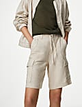 Linen Rich Cargo Utility Shorts