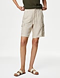 Linen Rich Cargo Utility Shorts