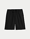 Linen Rich High Waisted Shorts