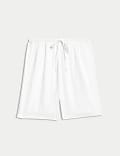 Linen Rich High Waisted Shorts
