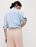 Drawstring Pull On Garment Dye Cropped Tapered Trousers