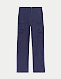 Lyocell Rich Cargo Straight Leg Trousers