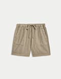 Cotton Blend Garment Dye Shorts
