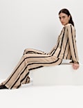 Striped Wide Leg Trousers