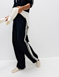 Pure Cotton Side Stripe Relaxed Joggers