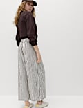 Printed Pull On Wide Leg Culottes