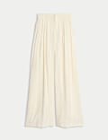 Pleated Palazzo Trousers