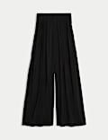 Hose im Palazzo-Stil mit Plisseedetail