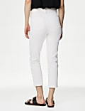 High Waisted Slim Fit Cropped Jeans