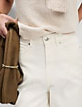 High Waisted Carrot Leg Ankle Grazer Jeans