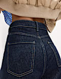 High Waisted Carrot Leg Ankle Grazer Jeans