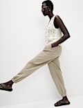 Lyocell Rich Joggers With Cotton & Linen