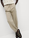 Lyocell Rich Joggers With Cotton & Linen