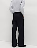 Cotton Rich Drawstring Wide Leg Joggers