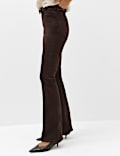 Cotton Rich Kick Flare Trousers