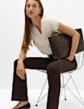 Cotton Rich Kick Flare Trousers