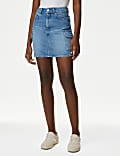 Denim Mini Cargo Skirt