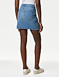 Denim Mini Cargo Skirt