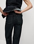 Nette jeans met hoge taille en wijde pijpen