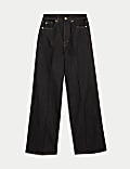 High Waisted Smart Wide Leg Jeans