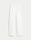High Waisted Smart Wide Leg Jeans