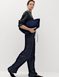Polka Dot Satin Wide Leg Trouser