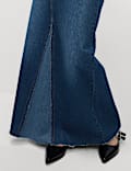 Pure Cotton Denim Maxi A-Line Skirt