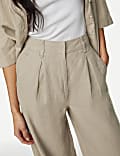 Pure Linen Wide Leg Trousers