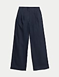 Pure Linen Wide Leg Trousers