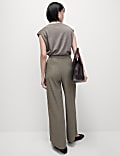 Textured Wide Leg Trousers