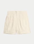 Pure Linen High Waisted Shorts