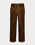 Cotton Rich Cord Straight Leg Trousers with Modal