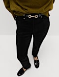 Pantalones con pernera recta de pana de algod&oacute;n con modal