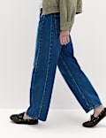 Mid Rise Barrel Jeans
