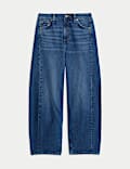 Mid Rise Barrel Jeans