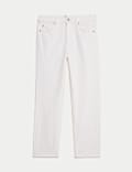 High Waisted Cropped Slim Fit Jeans