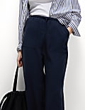 Lyocell Rich Straight Leg Trousers