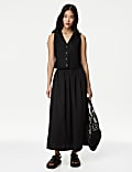 Pure Cotton Midi Skirt