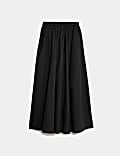 Pure Cotton Midi Skirt