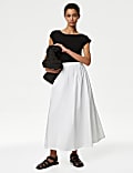 Pure Cotton Midi Skirt