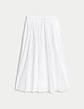 Pure Cotton Midi Skirt