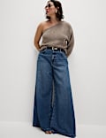 Lyocell™ Blend Wide Palazzo Leg Jeans