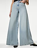 Lyocell™ Blend Wide Palazzo Leg Jeans