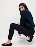 Slim Fit Ankle Grazer Trousers with Stretch