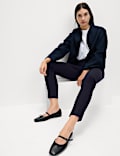 Slim Fit Ankle Grazer Trousers with Stretch