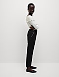 Slim Fit Ankle Grazer Trousers with Stretch