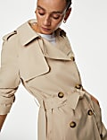 Double Breasted Trench Coat with Recycled Polyester