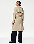 Double Breasted Trench Coat with Recycled Polyester