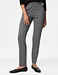 Jersey Checked Slim Fit Trousers