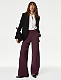 Jersey Crepe Wide Leg Trousers